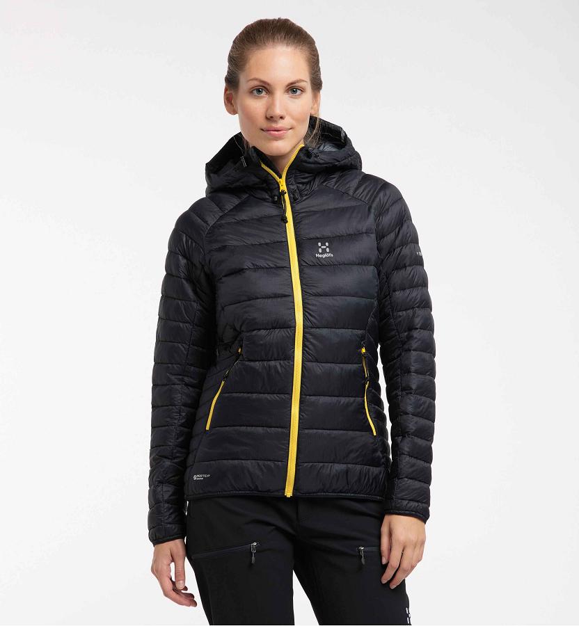 Haglöfs Womens V Series Mimic Down Jacket Black New Zealand 59264BYPJ